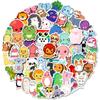 100 pegatinas pequeñas de alpaca de 4 cm para animales pequeños colección de animales pequeños del bosque mezcla y combina pegatinas de identificación para niños