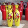 Vaso de Chão de Cerâmica Jingdezhen Vermelho Chinês Flor de Peônia Dourada Vaso de Cerâmica Decoração Festiva de Abertura Ornamentos
