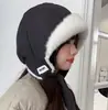 Gorro Lei Feng Engrosado y Cálido para Mujer con Bufanda y Guantes Integrados, Gorro Pulóver de Forro Polar de Invierno, Gorro Cortavientos para Ciclismo