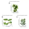 Pegatinas de pared de plantas artificiales transfronterizas, autoadhesivas, para decoración de pared de fondo de sala de estar y dormitorio, acogedoras pegatinas de plantas verdes de girasol y flor de glicinia