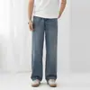 Moda Masculina Fengshe / Verão 2026 Novo Tendência Perna Larga Solto Reto Casual Versátil Jeans