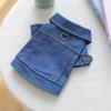 Petcircle Círculo Pet Roupas Fofas para Cachorro Jaqueta Jeans Lisa - Azul Escuro