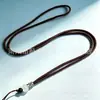 Cordão de pingente tecido à mão Cordão para pendurar ágata de jade Cordão de corrente para suéter de três cores vermelho preto marrom Tipo não ajustável