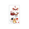 Novos Adesivos de Tatuagem de Vela Pequenos para Transferência com Água Festa de Natal Animal Papai Noel Tatuagens Removíveis para Crianças