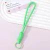 Llavero popular de aleación de nylon de moda con cuentas cortas, cordón simple para teléfono estilo ins, correa anti-pérdida para teléfono
