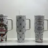 Taza Termo Luminosa de Hielo de 40 Onzas para Navidad y Halloween con Característica de Cambio de Color, Regalo Personalizable, Gran Capacidad de 1.2L