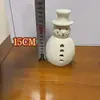 Adornos de Resina de Muñeco de Nieve Retro Transfronterizos Adornos de Decoración Navideña Atmósfera Navideña Velas Mesa Artesanías de Resina