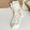 Calcetines de Tubo Hueco de Color Sólido Sin Costuras, Calcetines de Malla Floral Pequeña, Calcetines Delgados de Verano, Calcetines Holgados de Algodón Puro Sin Costuras Ins para Mujer