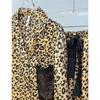 Jiangnanhe 2025 Pijama de Seda de Hielo para Mujer Traje de Verano Cuello Camisero Estampado de Leopardo Manga Corta Pantalones Conjunto de Ropa para el Hogar