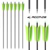 Flechas de Eje de Flecha de Pluma Real de Carbono Mixto Transfronterizas de Cuatro Plumas de 7.8 mm Flechas de Carbono Mixto, Adecuadas para Arcos de Caza Tradicionales, Flechas de Bambú, Flechas de Madera, en Stock para Venta al por Mayor
