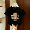 Ropa de Verano Versátil Elegante Casual Holgada de Algodón Puro para Niños 2026 Nuevo Estilo de Verano Camisetas de Manga Corta para Niños Camiseta de Manga Corta