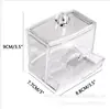 Caixa de Algodão Acrílico Transparente PS Caixa de Armazenamento de Algodão Cosmético Caixa de Armazenamento de Amostras de Mesa Caixa de Algodão Cosmético Transparente!
