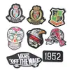 Patches Bordados no Atacado, Insígnias Legais de Águia Crânio Punk Britânico, Patches para Decoração de Roupas