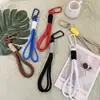 Llavero con tema de dopamina con cordón trenzado, diseño colorido y minimalista, adecuado para teléfonos y llaves de coche, un accesorio elegante con un toque de lujo