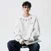 Sudadera Nueva para Hombre Otoño/Invierno 2026 con Estampado Geométrico, Moderna y Única, Corte Holgado, Tallas Grandes, Top de Moda Juvenil