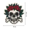 Novo Patch de Tecido Bordado Divertido de Caveira Desenho Animado Patch para Passar a Ferro Patch de Cabeça de Fantasma Acessórios Acessórios para Roupas Bordado Elétrico Patch Termocolante