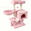 Rascador pequeño para gatos, venta al por mayor para ventas transfronterizas, incluye cama para gatos, poste rascador y árbol para gatos - un juego completo diseñado específicamente para gatitos, con etiquetado gratuito