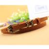Cinto Fino Decorativo Versátil com Laço de Porco PU Feminino Peça Única Atacado Flor Vermelha Moda