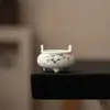 Incensário de Porcelana Branca de Três Pés Co-Branded Mucangzhai das Dinastias Tang e Song, Pequeno Incensário, Incensário de Cerâmica para Uso Interno em Casa, Ornamento de Incensário