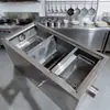 Armadilha de gordura comercial em aço inoxidável 304, separador de óleo e água de filtragem em três estágios, anti-entupimento, ecológico, tipo subterrâneo para cozinhas de restaurantes