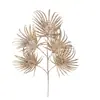 Girasol de 5 Puntas Hoja Artificial Abanico Grande Esquejes Cubo de Bendición Dorado Plateado Festival de Flores de Nochevieja Adornos de Decoración para el Hogar