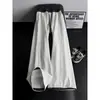 Pantalones de chándal de retazos a cuadros estilo americano para hombre, nueva colección 2026, gama alta, corte holgado, pierna recta, versátiles pantalones largos casuales de pierna ancha