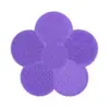 Almofada de silicone para esfregar maçã com ventosa almofada de limpeza de pincéis de maquiagem de silicone ferramenta de lavagem portátil grande número em estoque