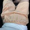 Pantalones Cortos Tipo Algodón 2025 Nuevo Estilo Delgados Sueltos para Casa para Mujer Verano Pantalones a Cuadros Se Pueden Usar Fuera de Casa