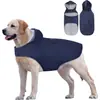 Ropa para mascotas más vendida a nivel transfronterizo: impermeable para perro reflectante, con bolsillos, impermeable y a prueba de viento con correas de velcro ajustables