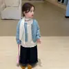 Cárdigan de punto para niñas Maiyoyo estilo coreano borde ondulado suave botón de estrella abrigo suéter suave