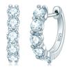 Fornecimento Exclusivo Transfronteiriço de Brincos Moissanite da Moda Leve de Luxo para Mulheres, Argolas Estilo Nicho em Prata Esterlina S925, Atacado do Fabricante