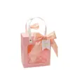 Bolsa de Regalo para el Día de la Mujer, Bolsa de Regalo Pequeña para Souvenir, Caja de Empaque para Regalo de Cumpleaños, Bolsa de Regalo Transparente con Asa