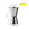 Venta al por mayor de fábrica taza de acero resistente a altas temperaturas taza medidora de acero inoxidable de doble cabeza dispositivo medidor de vino de doble cabeza taza medidora de borde recto rizado