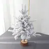 Explosiones de Amazon Árbol de Navidad PE Flocado Mixto 30/45/60 cm Árbol Blanco Nieve Adornos de Escena de Escritorio