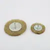 Atacado de fábrica escova de arame chato haste de 6mm moagem de ferrugem roda de arame aço inoxidável banhado a cobre geração de cabelo