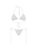 Aliexpress Nuevo Producto Transfronterizo Europeo y Americano Bikini Personalizado con Strass Caliente de Cruzado para Mujer con Tira Dividida Sexy Traje de Baño