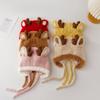 Nuevo gorro para bebé invierno grueso cálido terciopelo lindo cuerno protección orejas infantil gorra frío exterior