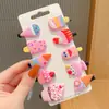 Conjunto Combinado de Grampos de Cabelo Infantis com Cabeça de Borracha Macia Grampo de Cabelo para Franja de Bebê Princesa Grampo BB Conjunto de 10 Peças Grampo de Cabelo para Cabelo Quebrado