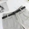 Estilo Ins Coreia do Sul retro preto fosco fivela japonesa acessórios cinto feminino Joker estudante jeans fino com uma geração de cabelo