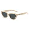 Gafas de Sol Retro Negras de Cara Redonda para Mujer, Sentido de Alta Gama, ins Internet, Modernas, Triangulares, Ojo de Gato, Lisas, Personalizadas