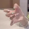 Uñas Portátiles de Alta Gama para Año Nuevo: Rojo Retro Cisne Puntos, Ojo de Gato Francés, Moño, Brillo Deslumbrante, Manicura Hecha a Mano que Realza el Cutis