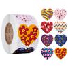 500 1/1,5 polegada adesivo de amor Dia dos Namorados adesivo de selagem 8 tipos de padrão adesivo de decoração de presente