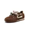 Zapatos de Entrenamiento Retro Versátiles Alemanes de Cuero Sintético con Aumento Interno de Altura para Mujer, Nuevo Estilo Primavera 2026, Tenis Casuales con Bloques de Color
