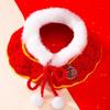 Collar festivo de Año Nuevo para mascotas, collar tejido a mano para gatos y Navidad, toalla de saliva para perros, joyería para mascotas al por mayor