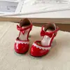 Zapatos de Princesa para Niña 2026 Primavera/Otoño Nuevos Sandalias de Tacón Alto de Suela Suave para Niños Zapatos Individuales Elegantes para Niñas Zapatos de Moda para Actuación