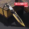 Varorant fanáticos de periféricos de juego cuchillo fronterizo no tripulado versión funda de cuero modelo de arma de metal juguete 18cm