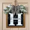 Decoración de Puerta Delantera Personalizada con 26 Letras Inglesas, Letrero para Puerta, Arreglo de Accesorios, Manualidades de Madera, Adornos Colgantes