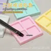 Paleta de Arte para Uñas Multifuncional Cuadrícula de Cuatro Cuadros Esmalte de Uñas Gel Color Pintura Uña Manchada Pincel de Arte para Uñas Paleta de Colores Portátil