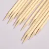 Lote 20/50/100 palitos de laranja para manicure para remover pele morta, limpar, descarregar e usar unhas postiças, etiquetas de madeira, palitos de broca