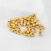 Venta Directa de Fábrica Chapado en Cobre Oro 14K18K Alta Retención de Color Cuentas Redondas Sólidas Cuentas Brillantes Cuentas de Arroz Pulsera de Cuentas Hecha a Mano DIY
